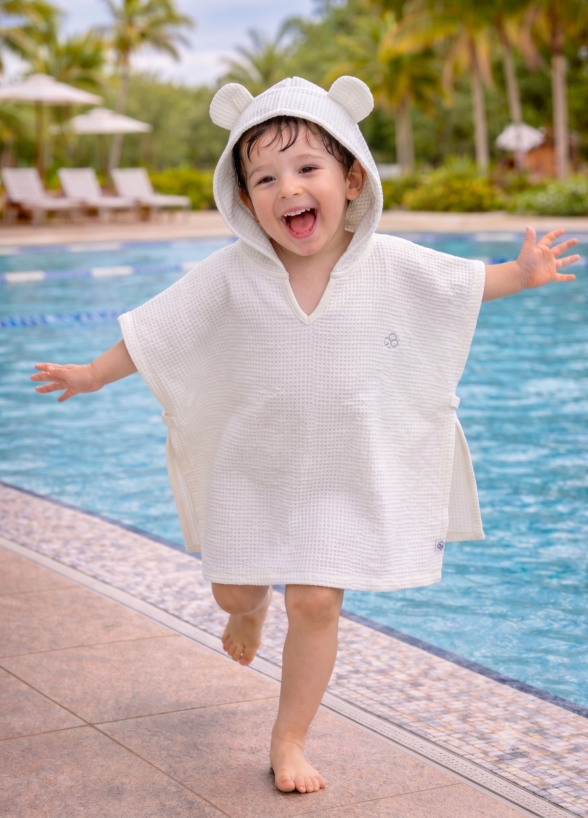 Waffle Cotton Poncho