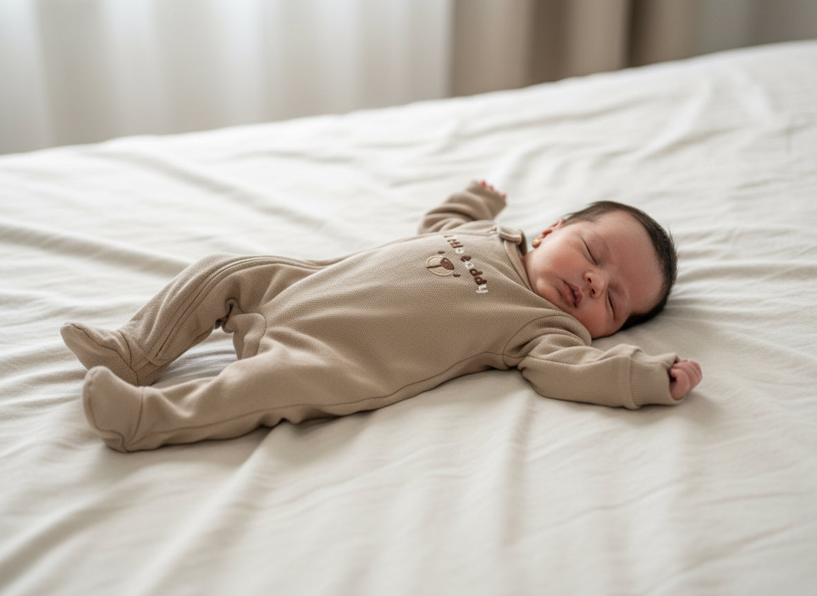 Winter Snuggle Bear Piqué Jumpsuit Beige