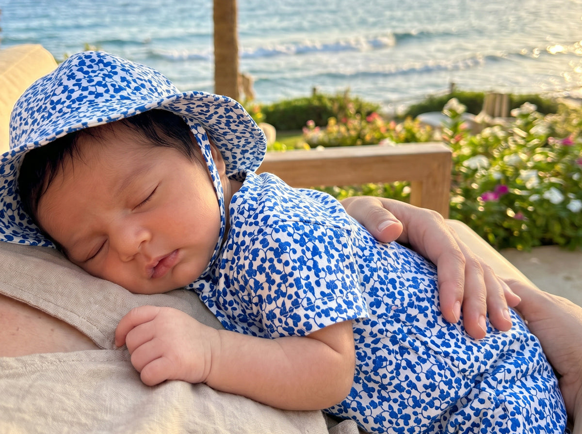 Newborn Summer Jumpsuit Set with Cute Hat