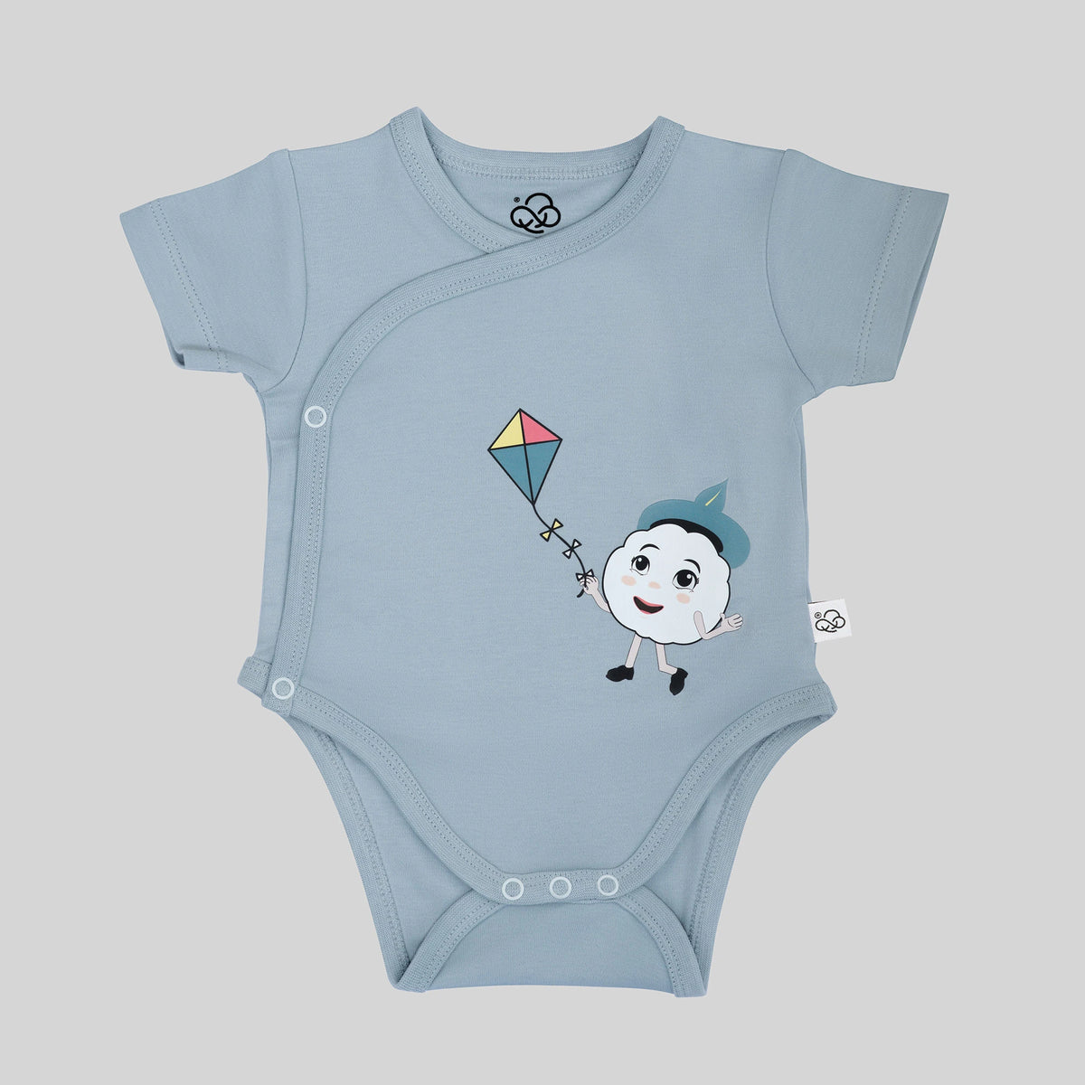 Kimono Bodysuit, Sky Blue — PLANTAS Kids (image 3 of 8)