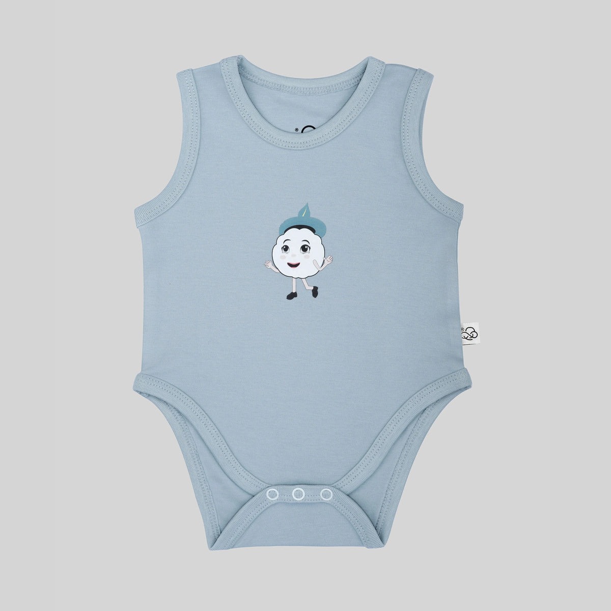 3 Pack Sleeveless Bodysuit Set - Sky Blue