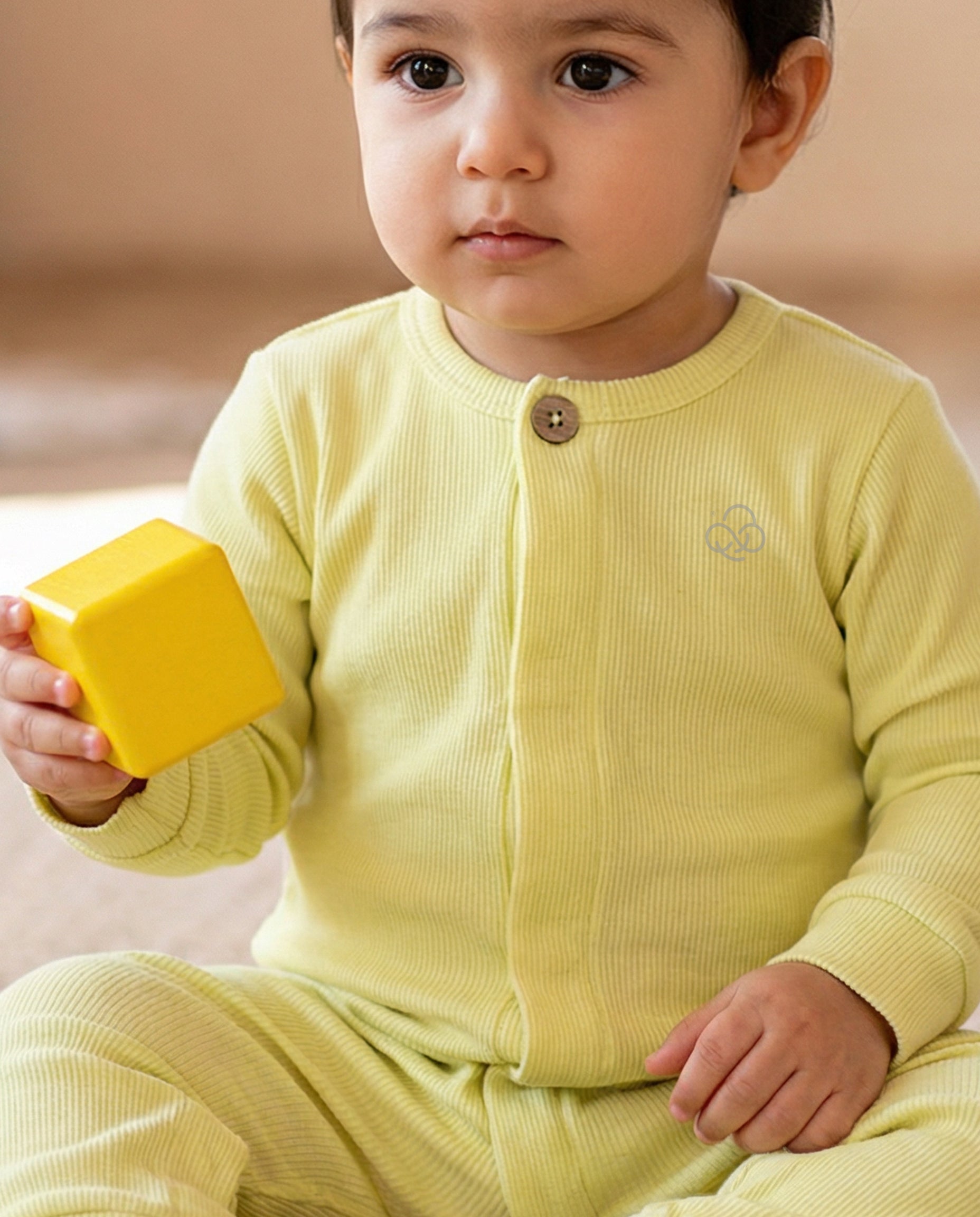 Yellow Everyday Comfort Waffle Jumpsuit