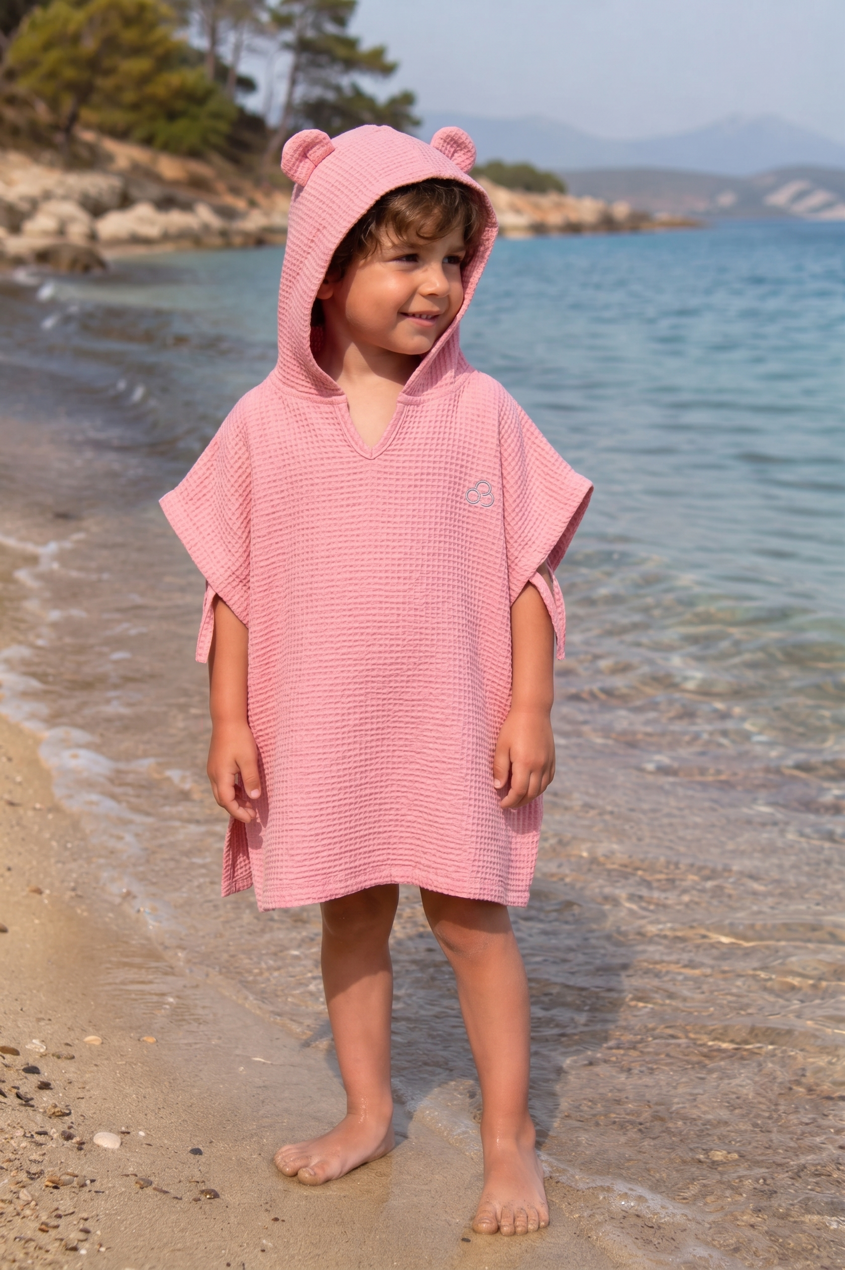 Waffle Cotton Poncho