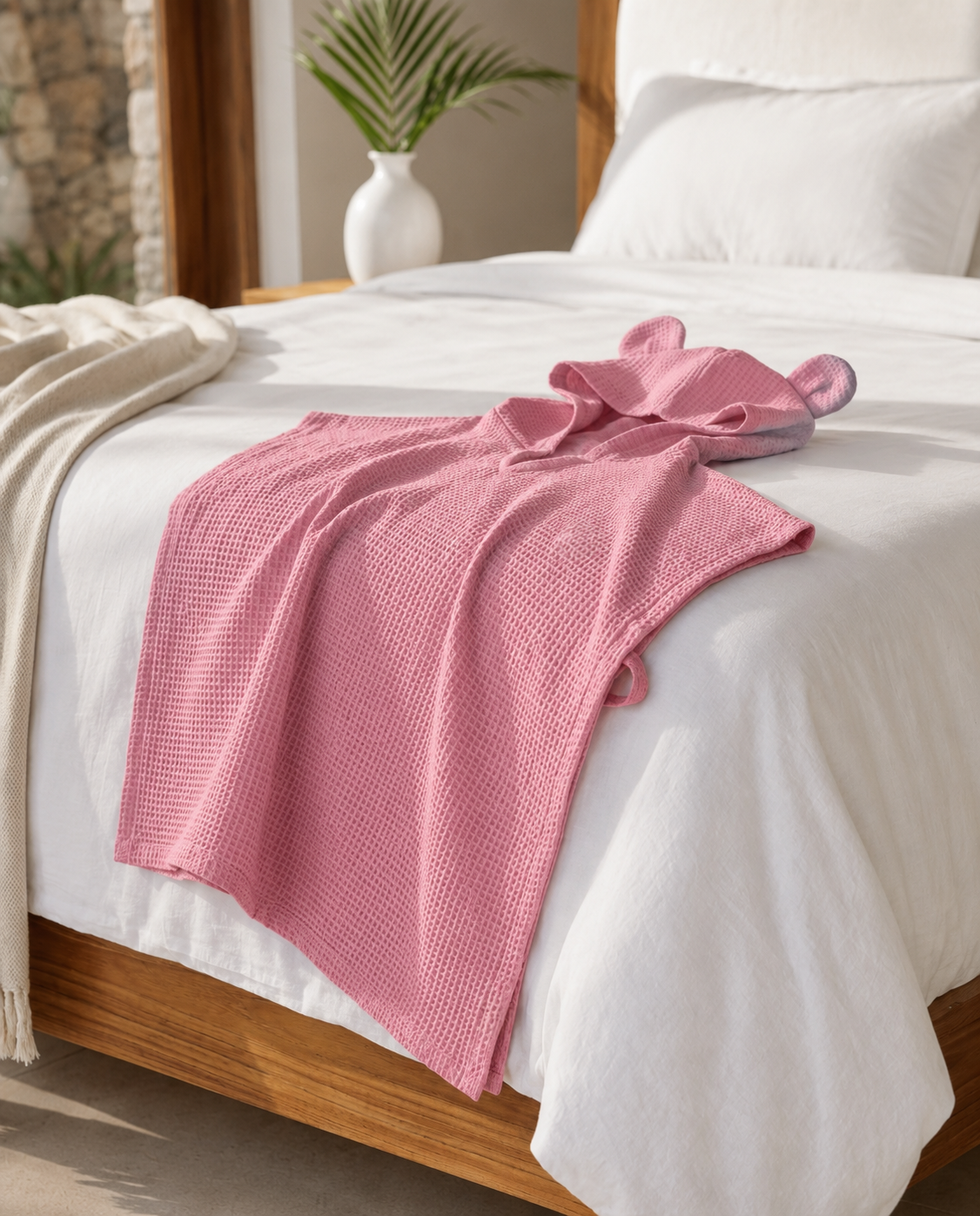 Waffle Cotton Poncho