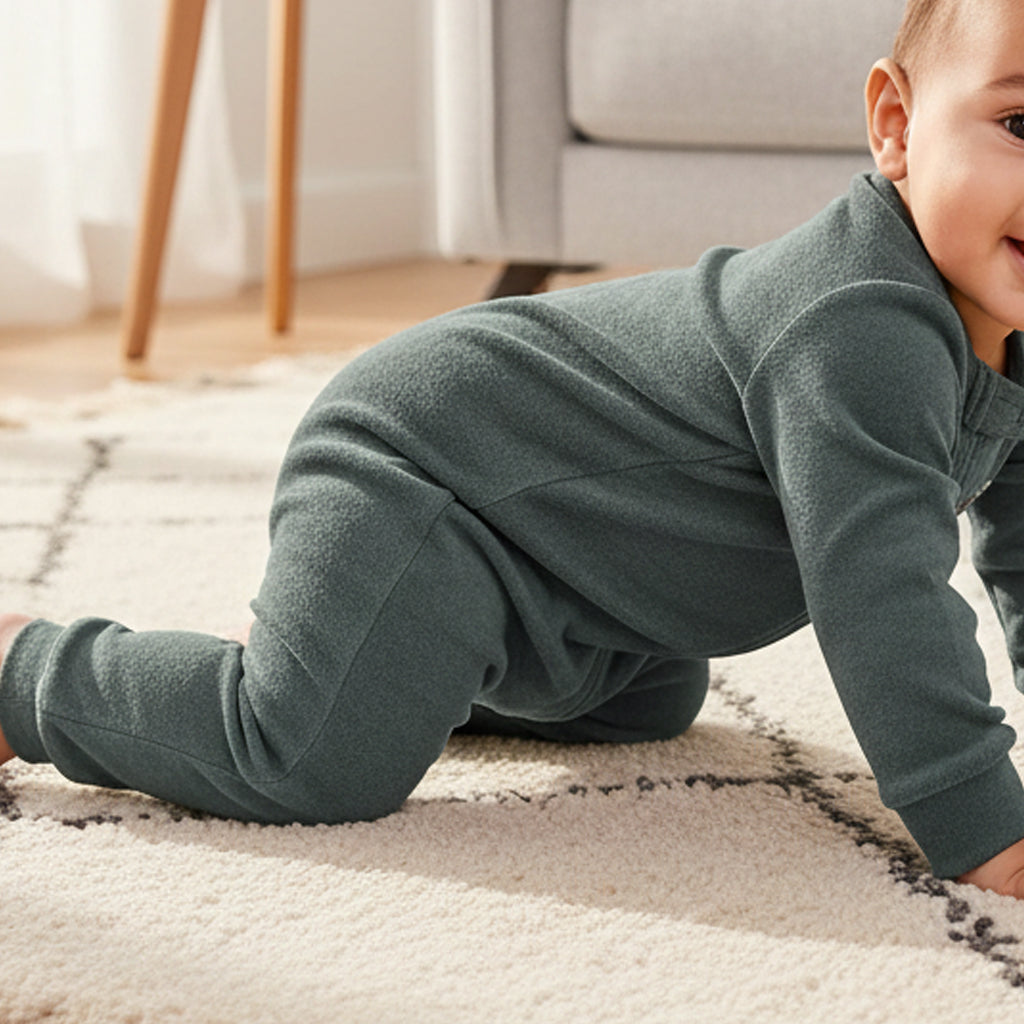 Cozy Plush Jumpsuit Green