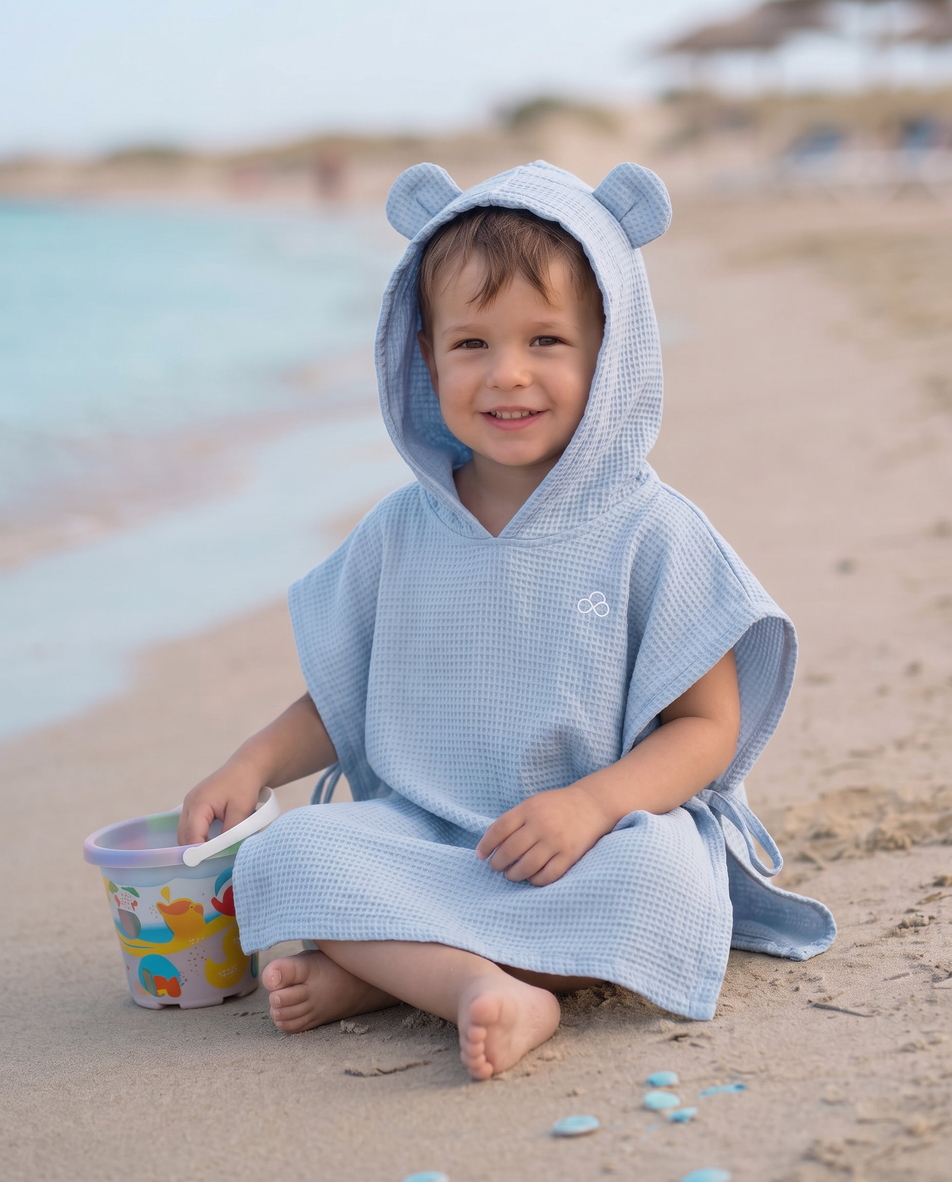 Waffle Cotton Poncho