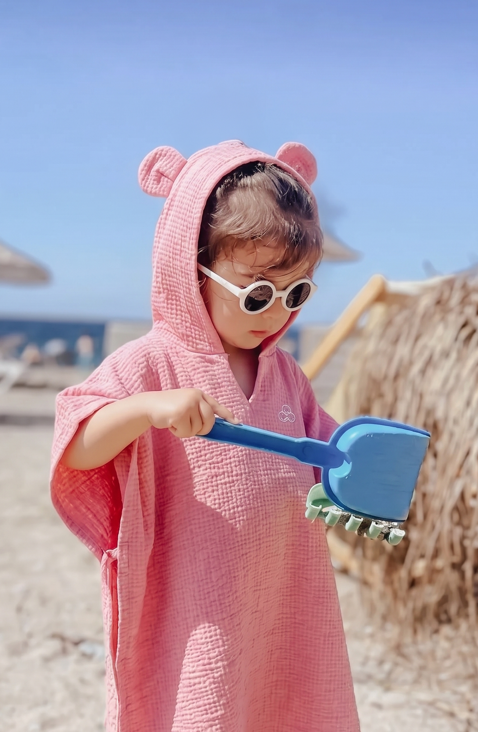 Waffle Cotton Poncho