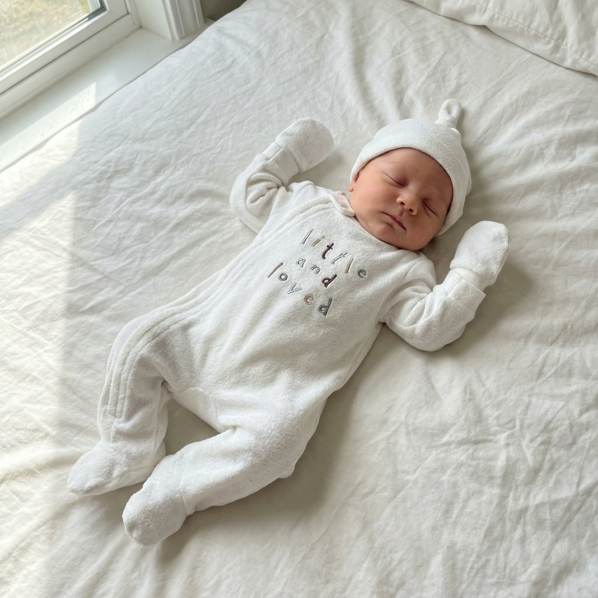Cozy Plush Newborn Set White