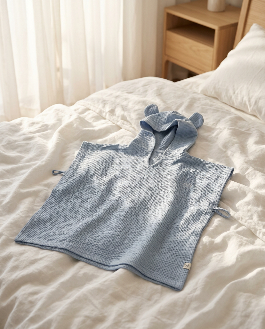 Waffle Cotton Poncho