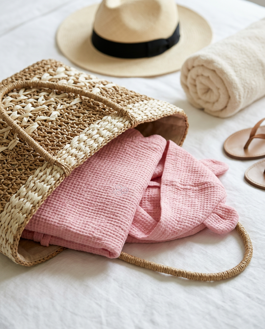 Waffle Cotton Poncho