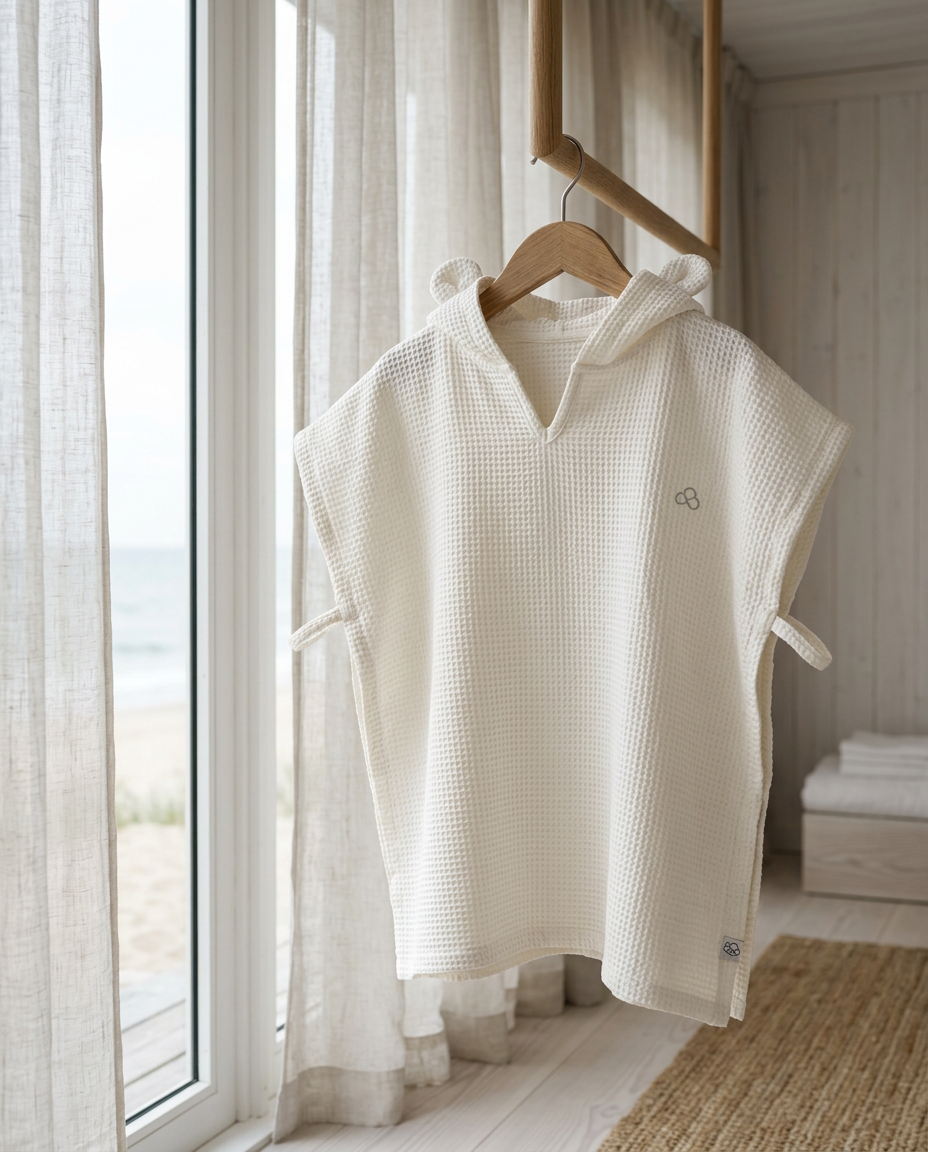 Waffle Cotton Poncho