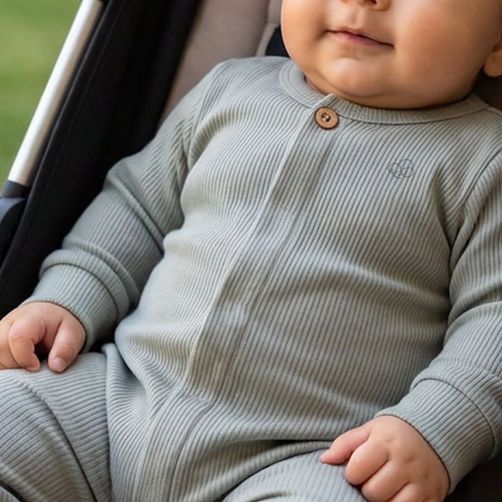 Gray Everyday Comfort Waffle Jumpsuit