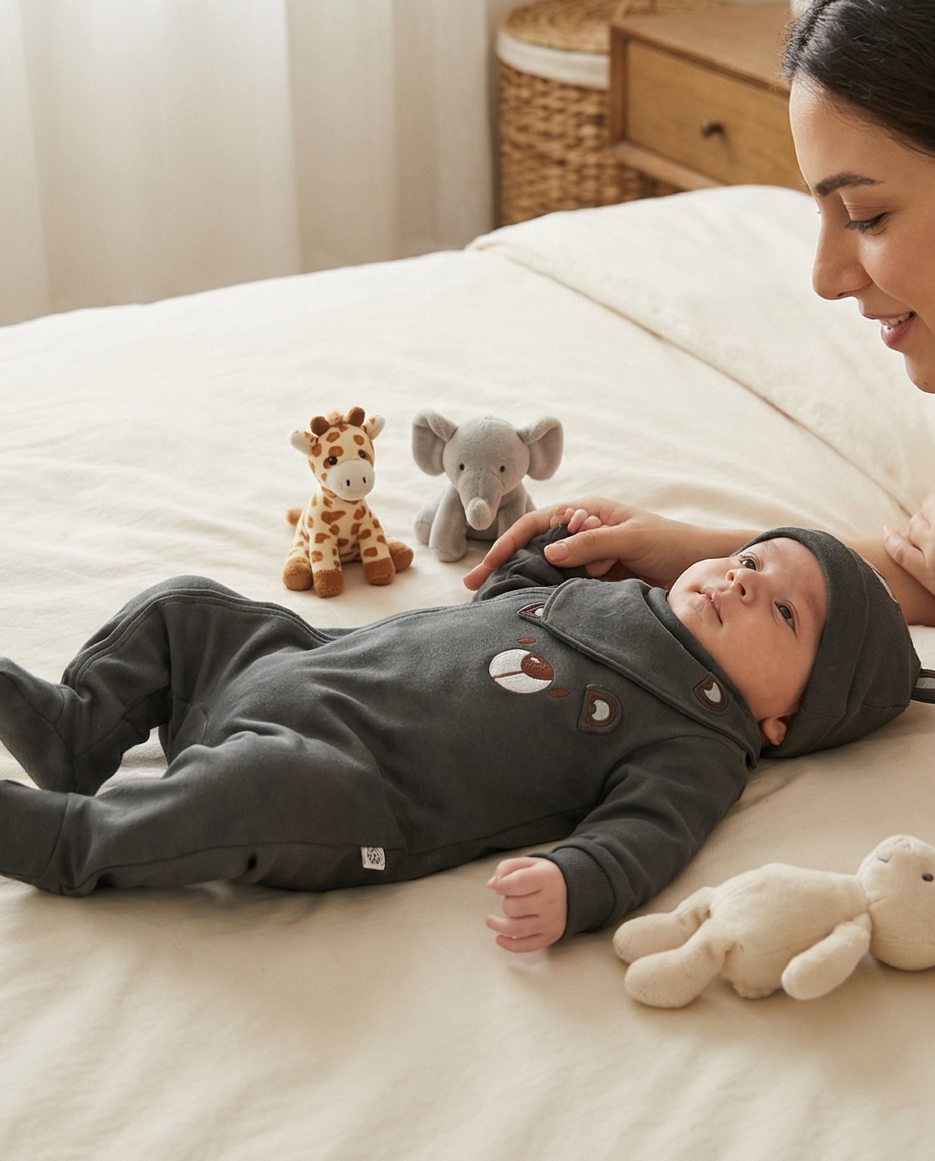 Cozy Bear 3-Piece Baby Set Green