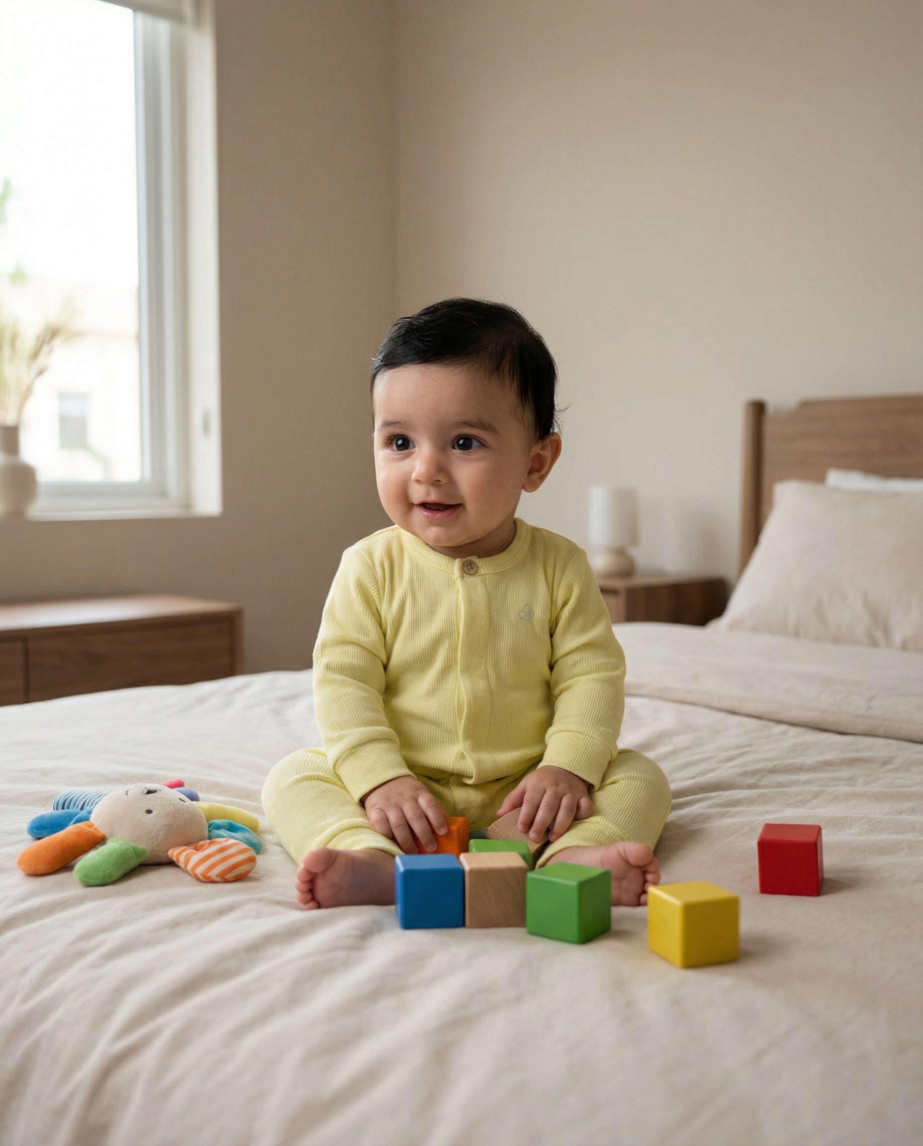 Yellow Everyday Comfort Waffle Jumpsuit