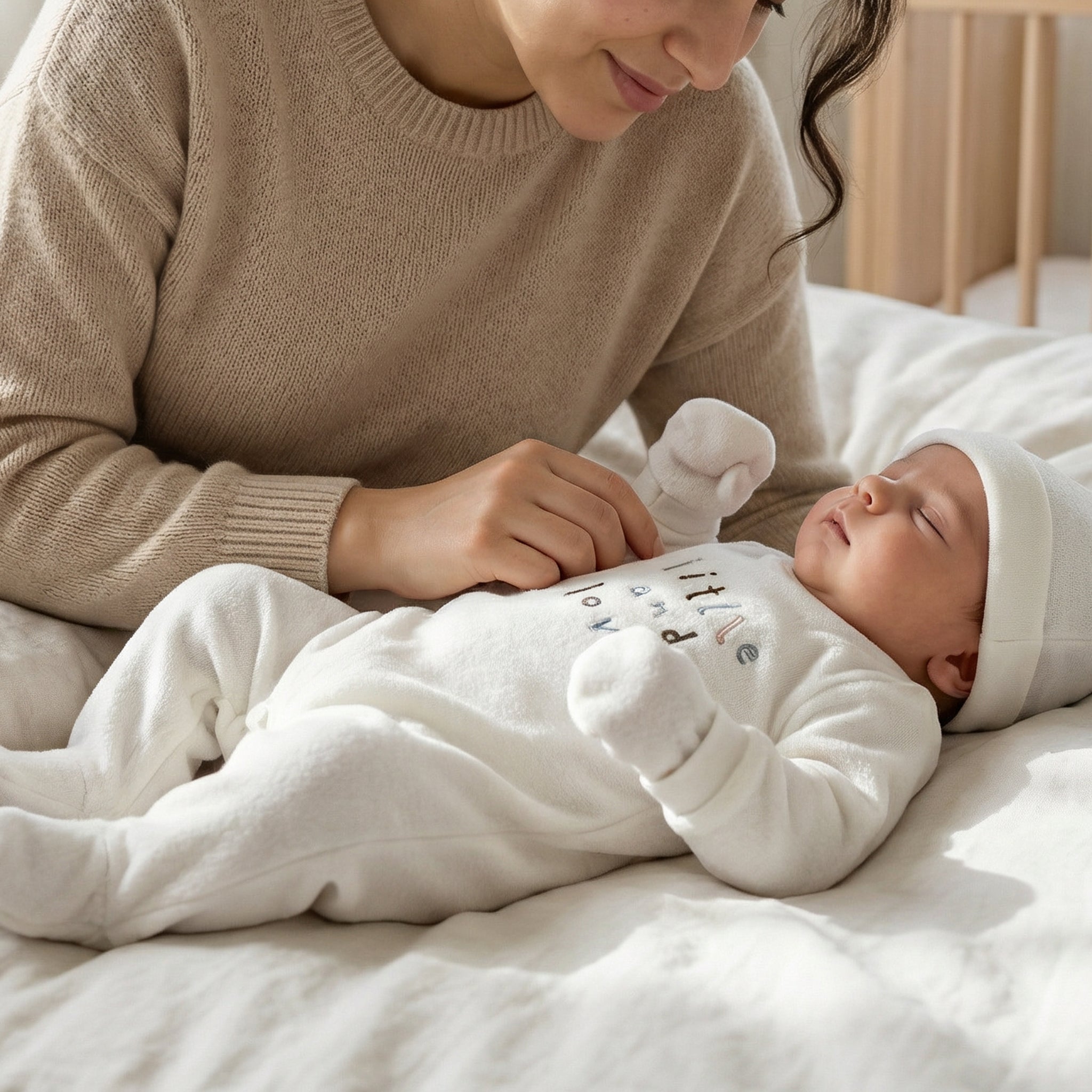 Cozy Plush Newborn Set White