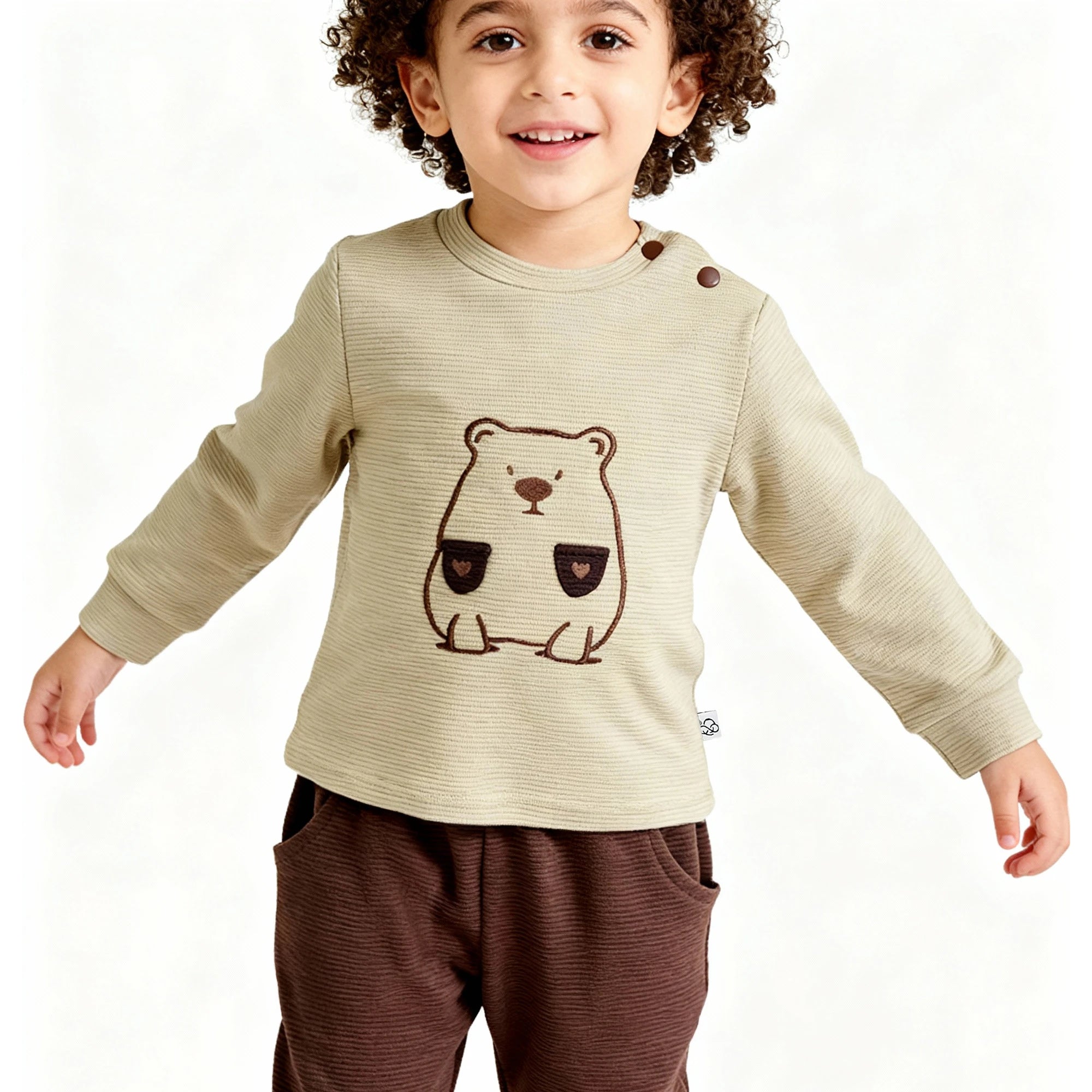 Bear Hug Pyjama - Beige