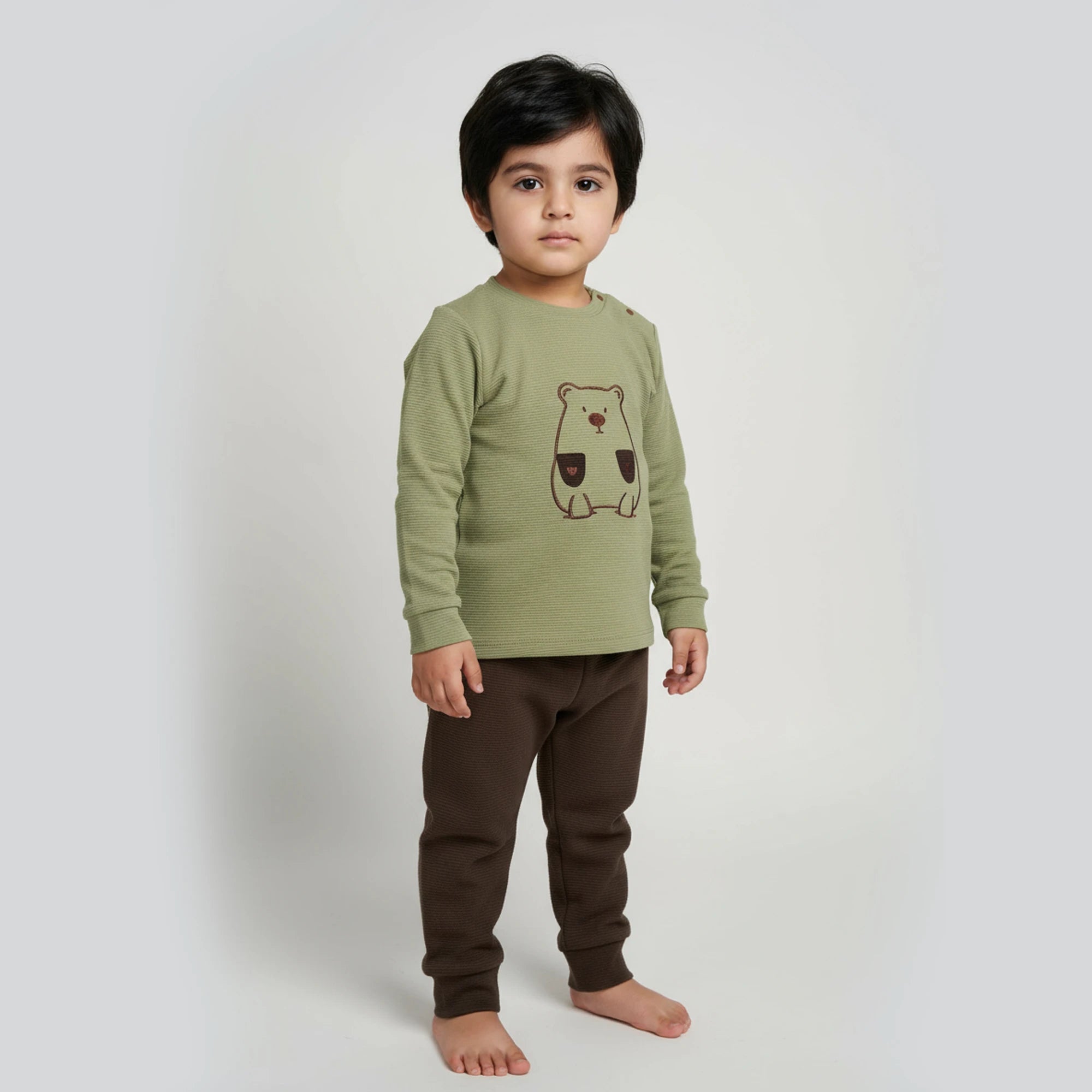 Bear Hug Pyjama - Olive