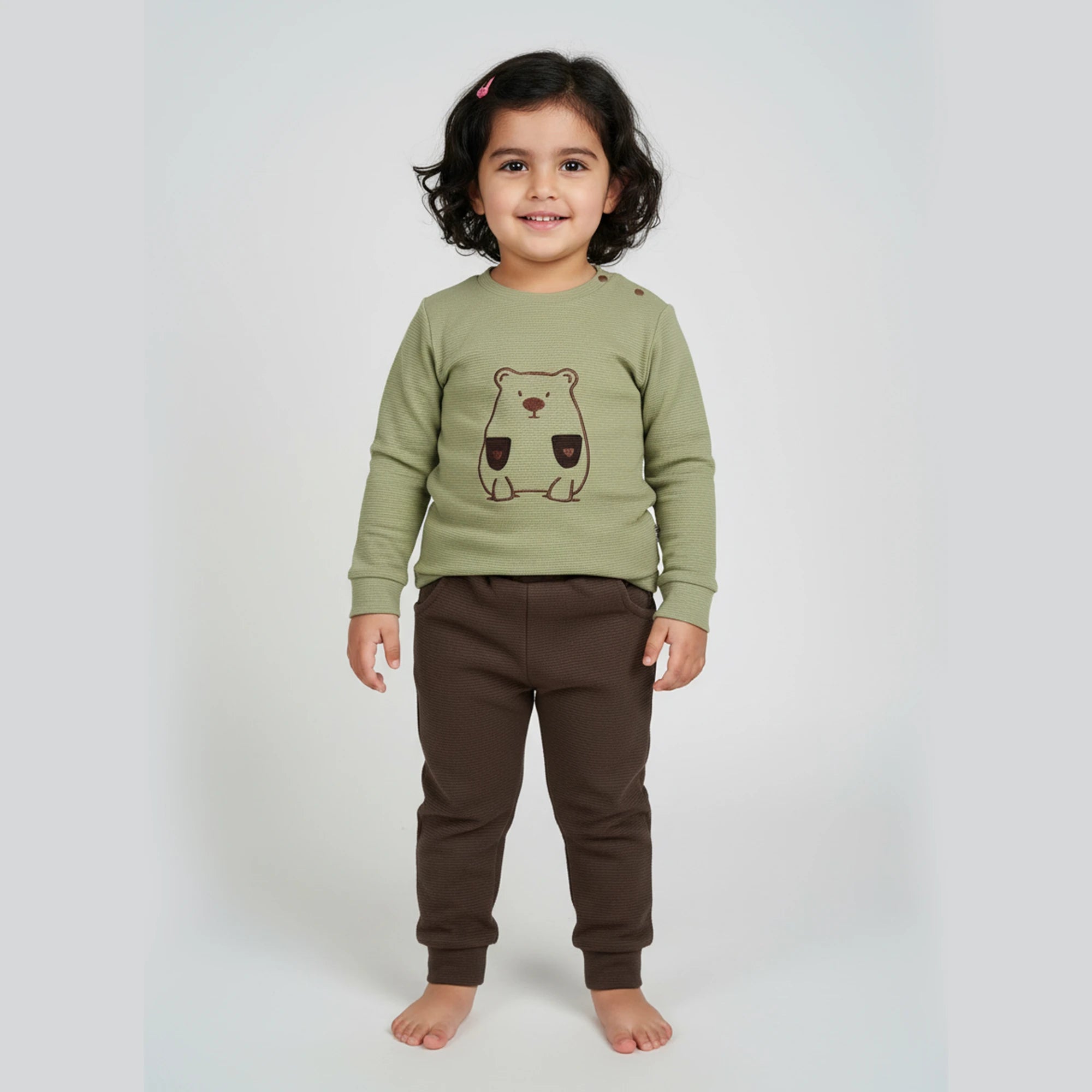 Bear Hug Pyjama - Olive