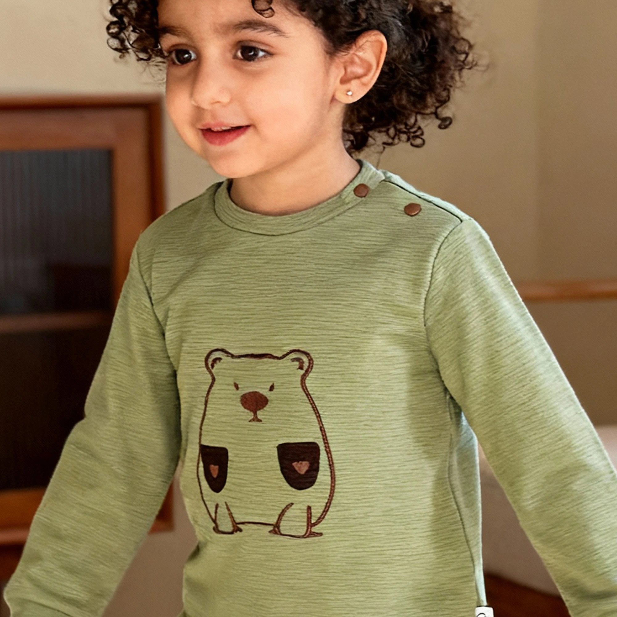 Bear Hug Pyjama - Olive