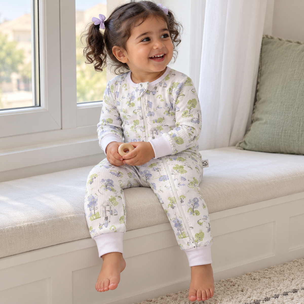 Cozy Garden 2-Way Zipper Jumpsuit
