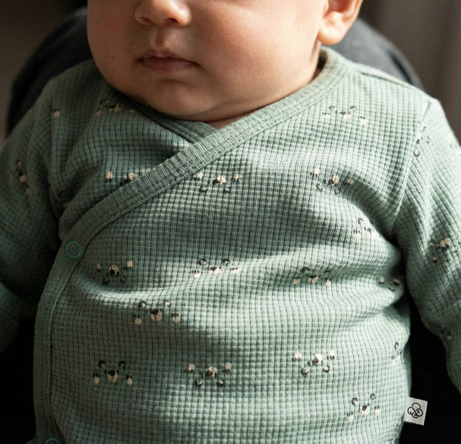 Newborn Set 3-Piece - Waffle Cotton Green