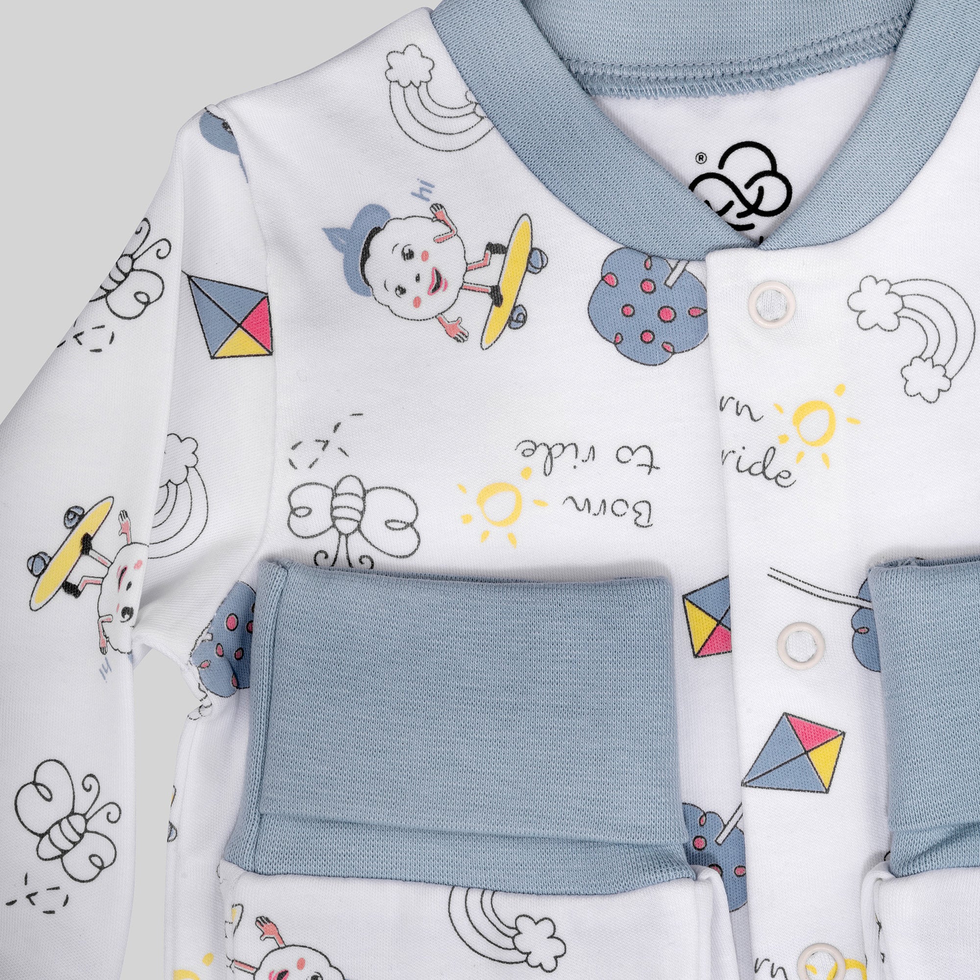Long Sleeve Jumpsuit - Sky Blue