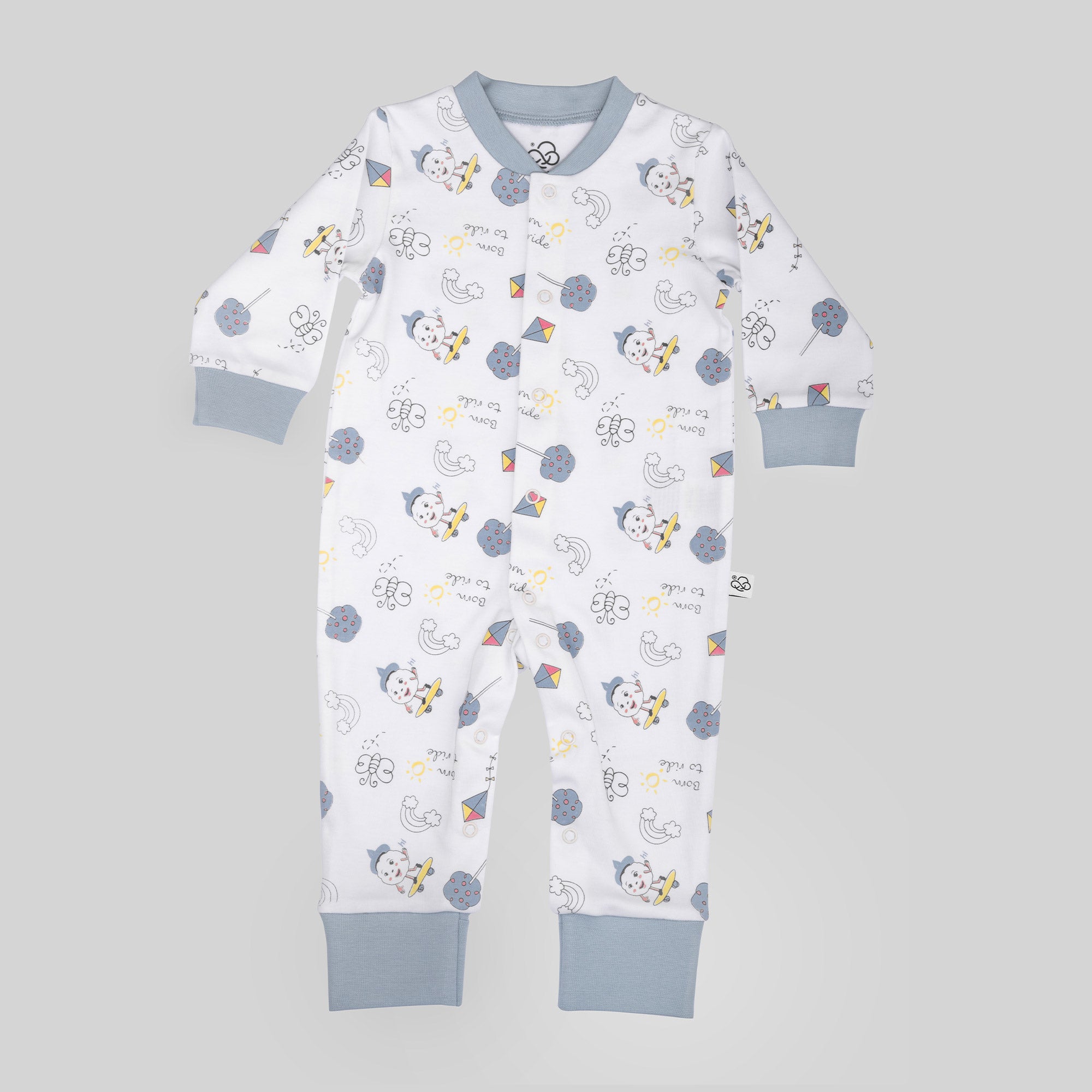 Long Sleeve Jumpsuit - Sky Blue