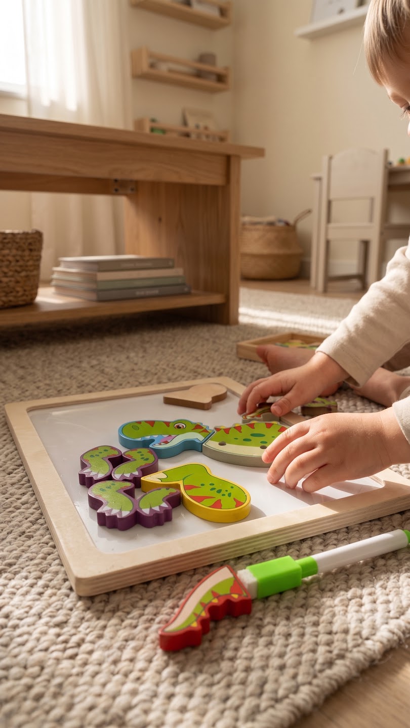 Magnetic Animal Puzzle & Whiteboard Set — PK-TY-MAG-03-07 A