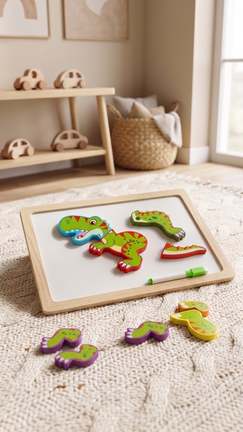Magnetic Animal Puzzle & Whiteboard Set — PK-TY-MAG-03-07 B