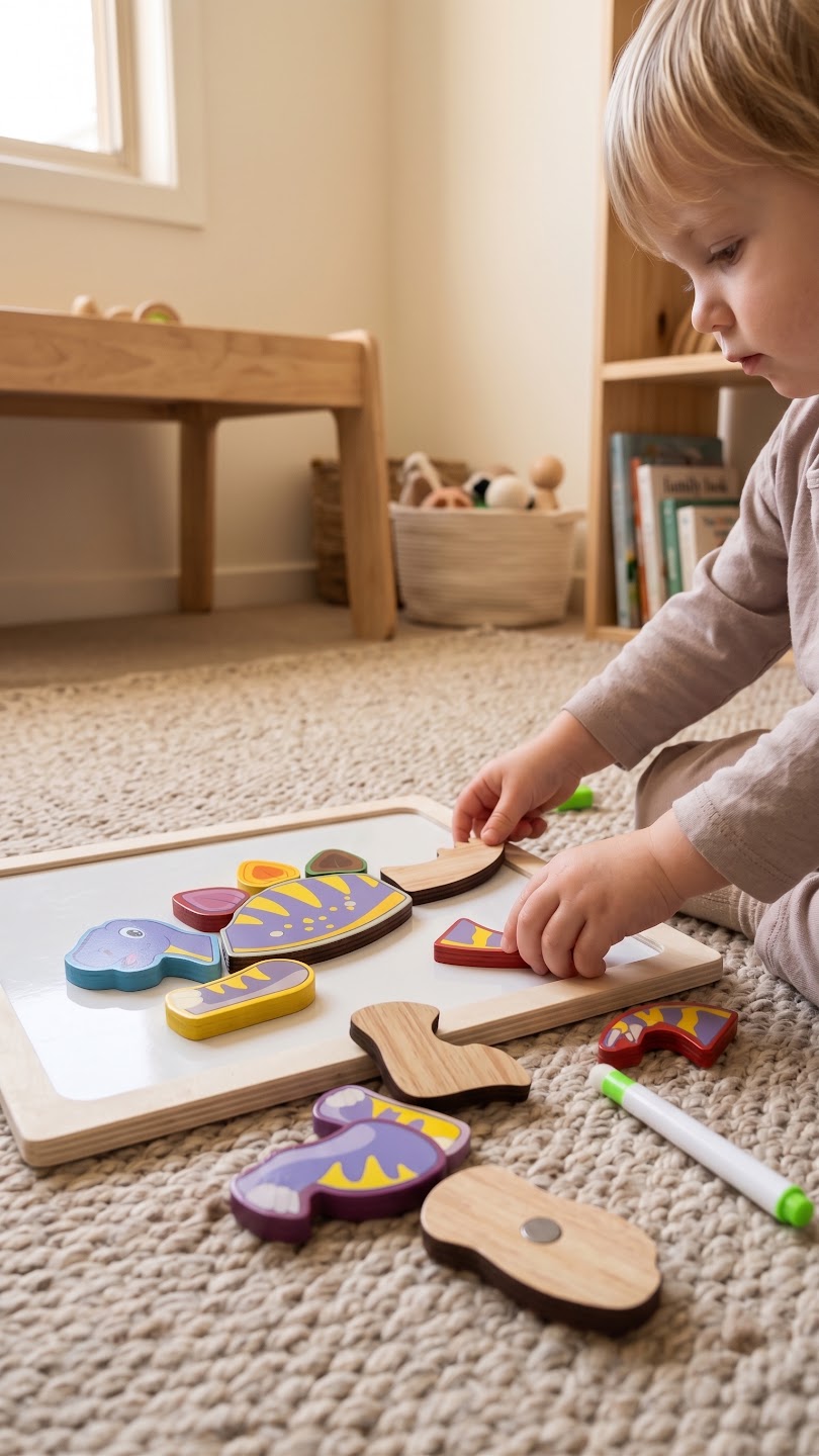 Magnetic Animal Puzzle & Whiteboard Set — PK-TY-MAG-03-08 B