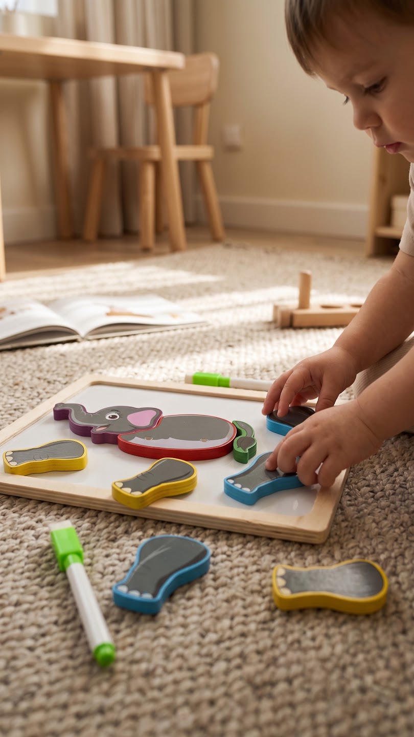 Magnetic Animal Puzzle & Whiteboard Set — PK-TY-MAG-03-09 B