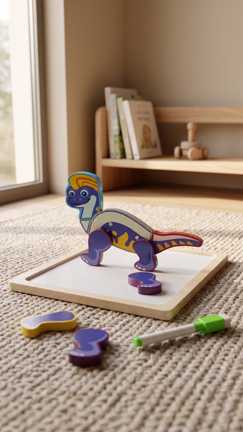 Magnetic Animal Puzzle & Whiteboard Set — PK-TY-MAG-03-10 B