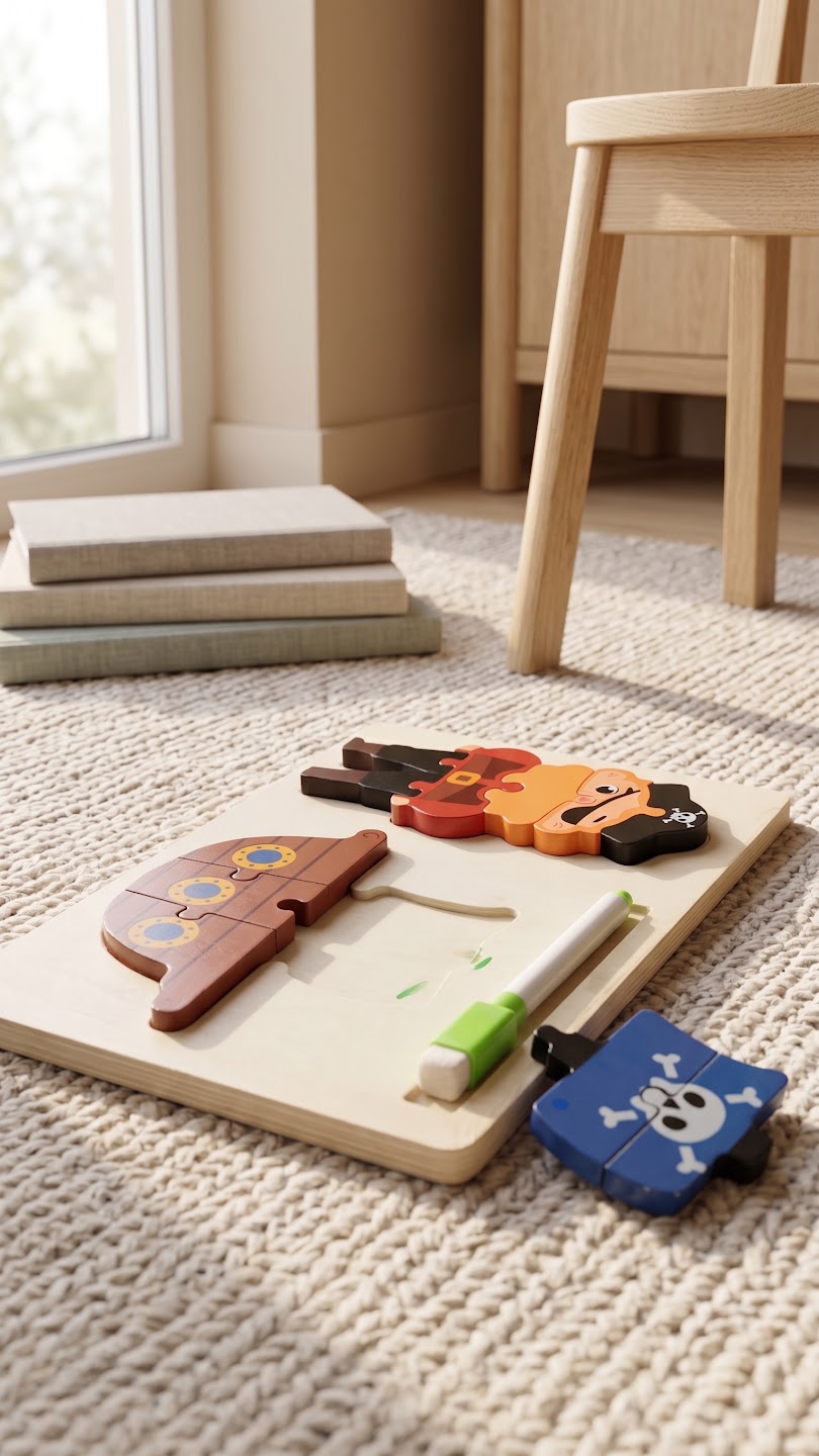 Magnetic Animal Puzzle & Whiteboard Set — PK-TY-MAG-03-12 A