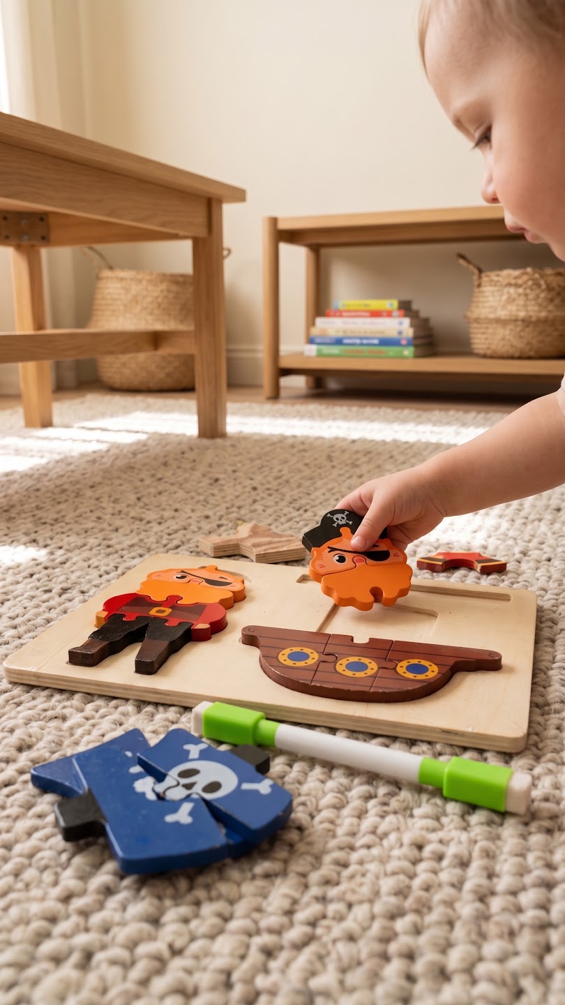 Magnetic Animal Puzzle & Whiteboard Set — PK-TY-MAG-03-12 B