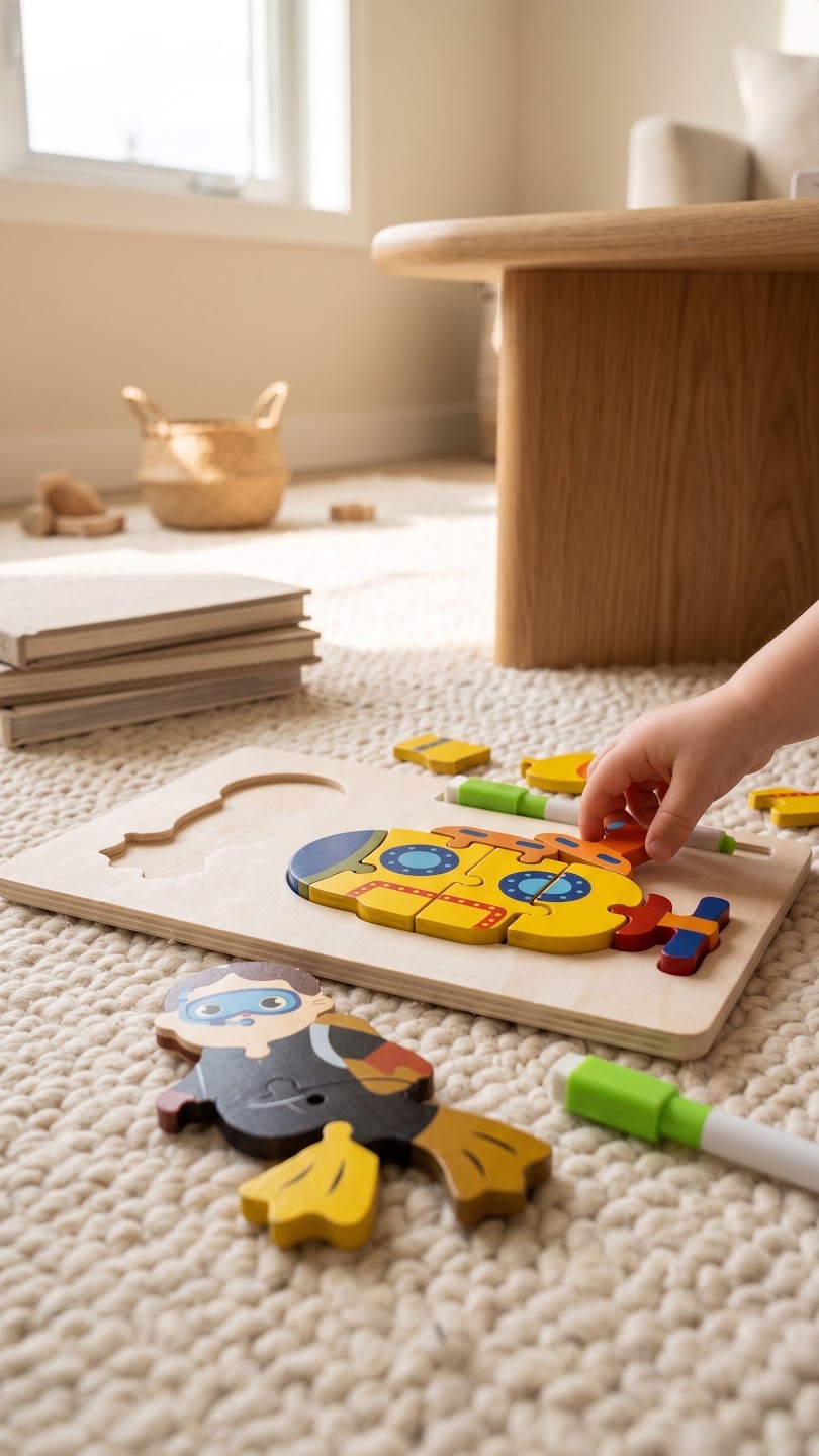 Magnetic Animal Puzzle & Whiteboard Set — PK-TY-MAG-03-13 A
