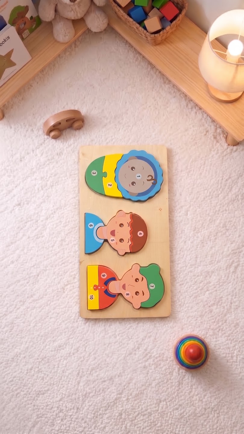 Little Explorers Wooden Number Puzzle — PK-TY-PUZ-02-03 A