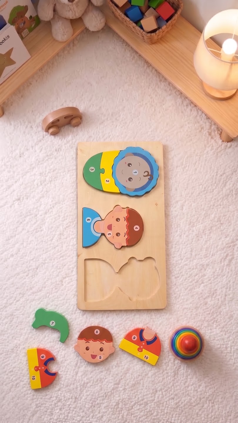Little Explorers Wooden Number Puzzle — PK-TY-PUZ-02-03 B