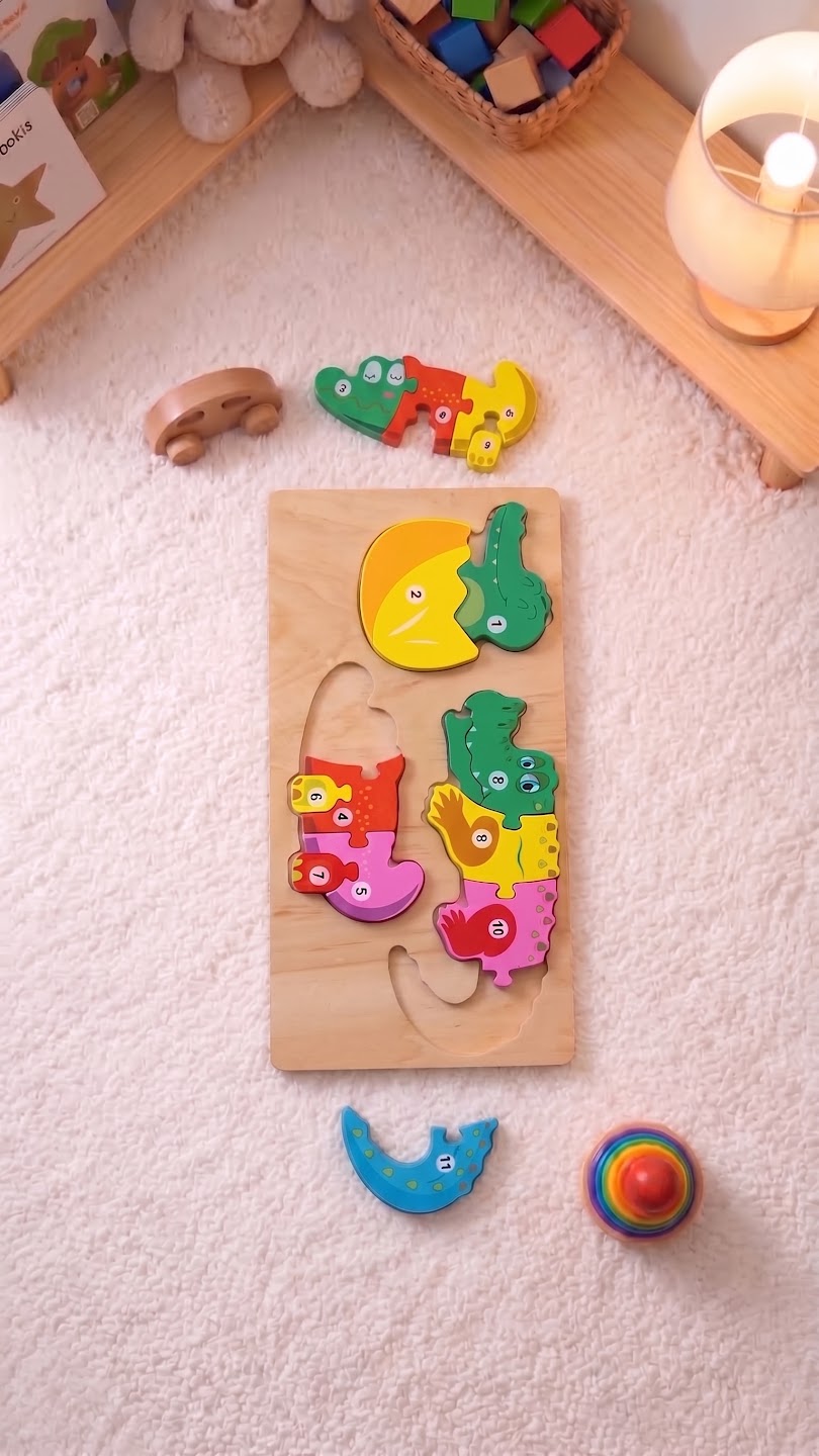 Little Explorers Wooden Number Puzzle — PK-TY-PUZ-02-04 B
