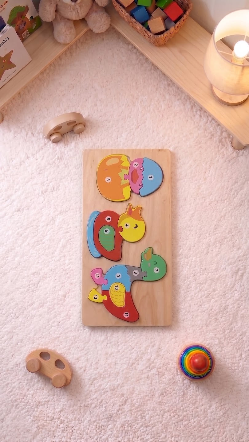 Little Explorers Wooden Number Puzzle — PK-TY-PUZ-02-05 A