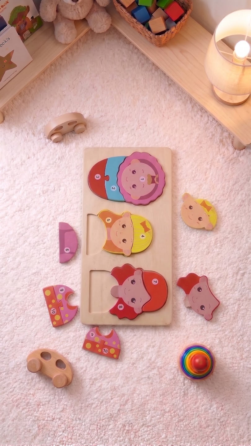 Little Explorers Wooden Number Puzzle — PK-TY-PUZ-02-06 B