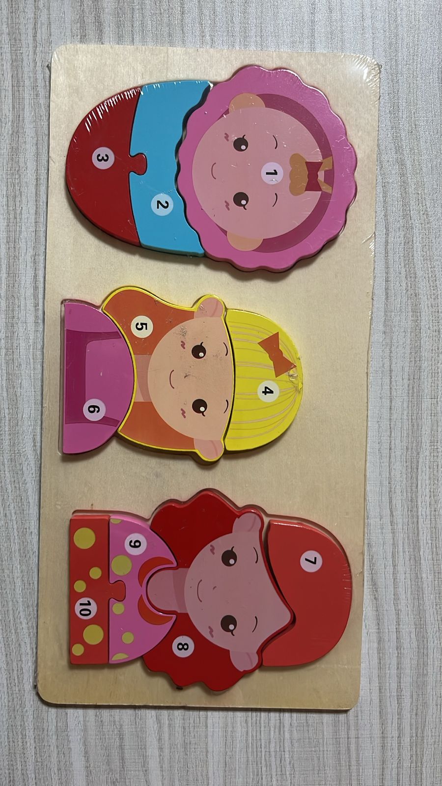 Little Explorers Wooden Number Puzzle — design 06