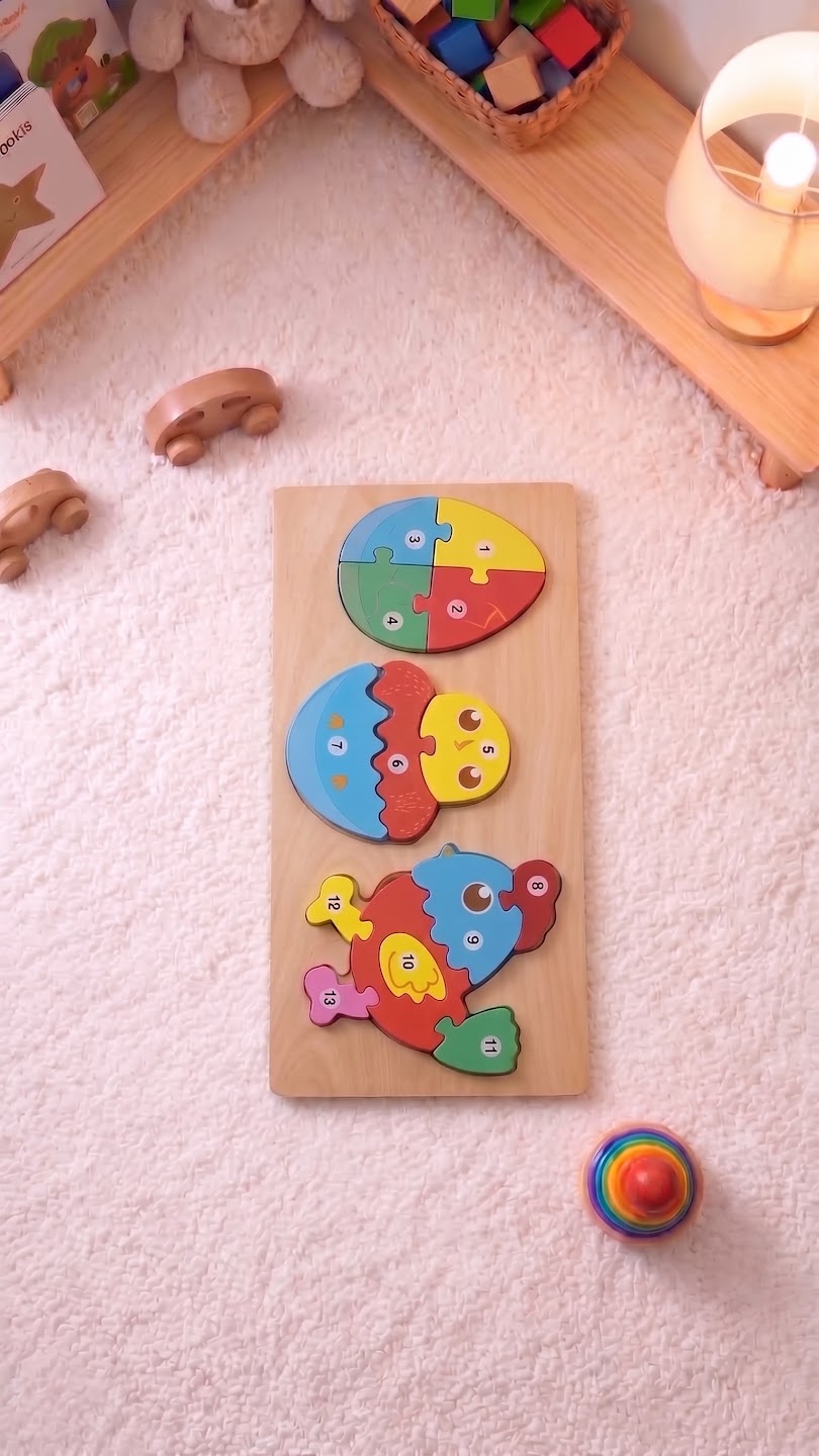 Little Explorers Wooden Number Puzzle — PK-TY-PUZ-02-07 A