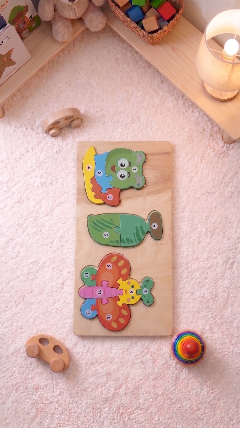 Little Explorers Wooden Number Puzzle — PK-TY-PUZ-02-08 A