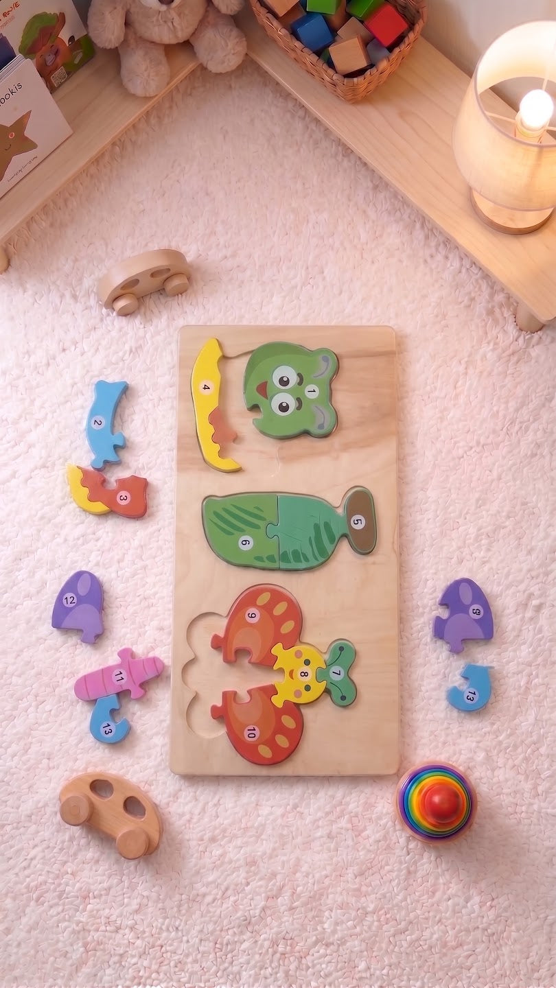 Little Explorers Wooden Number Puzzle — PK-TY-PUZ-02-08 B