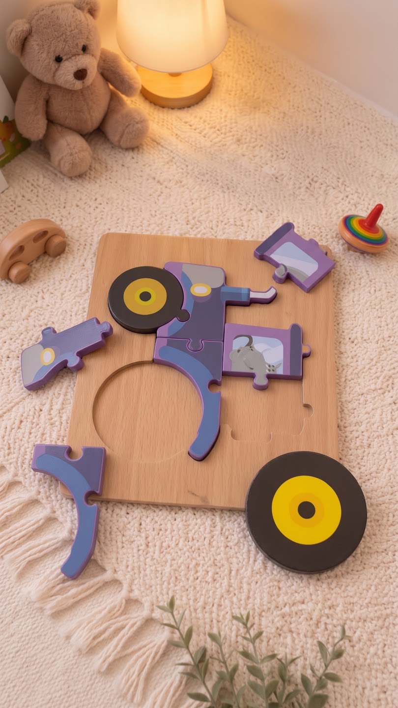 Wooden Vehicle Puzzle — PK-TY-STK-05-01 B
