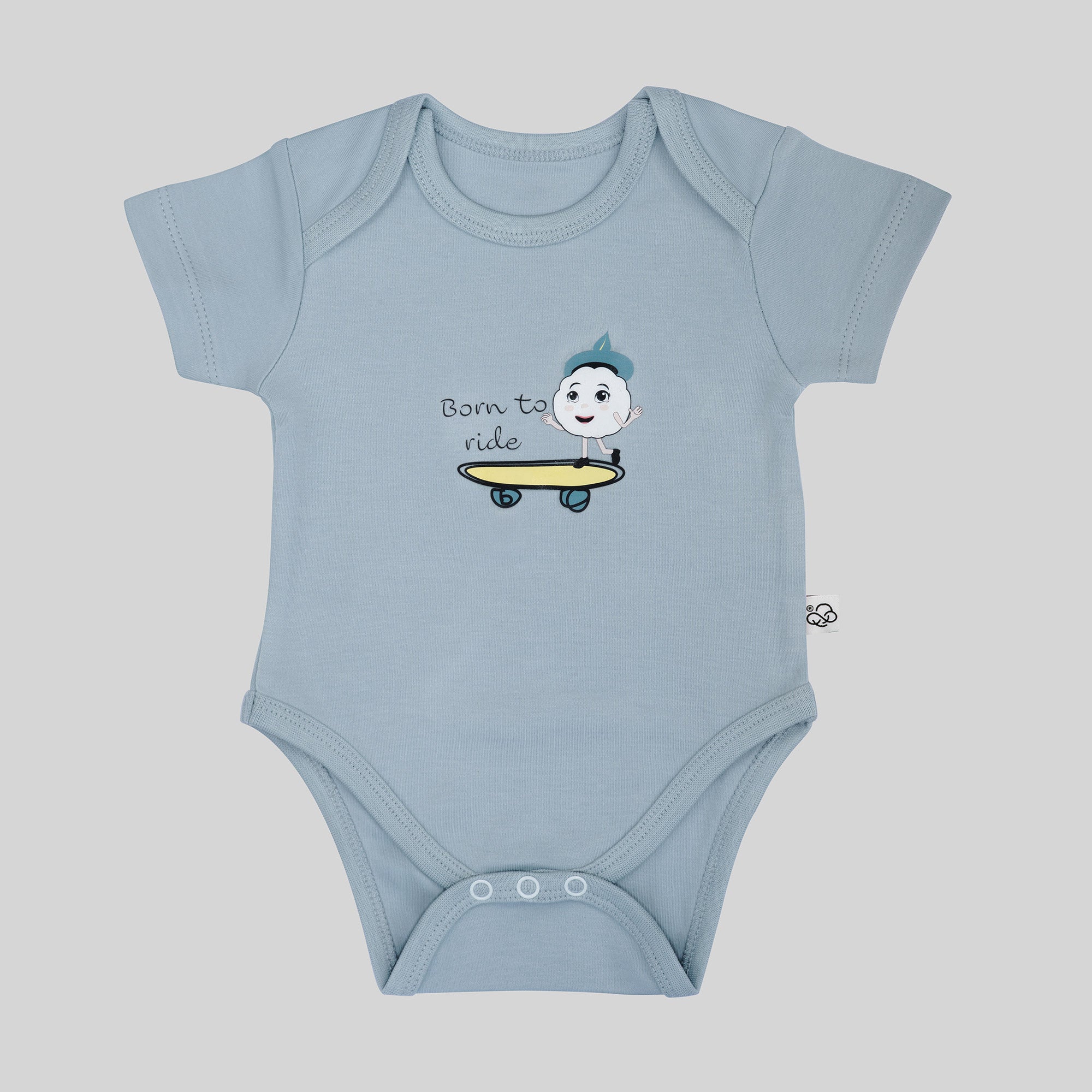 3 Pack Short Sleeve Bodysuit Set - Sky Blue