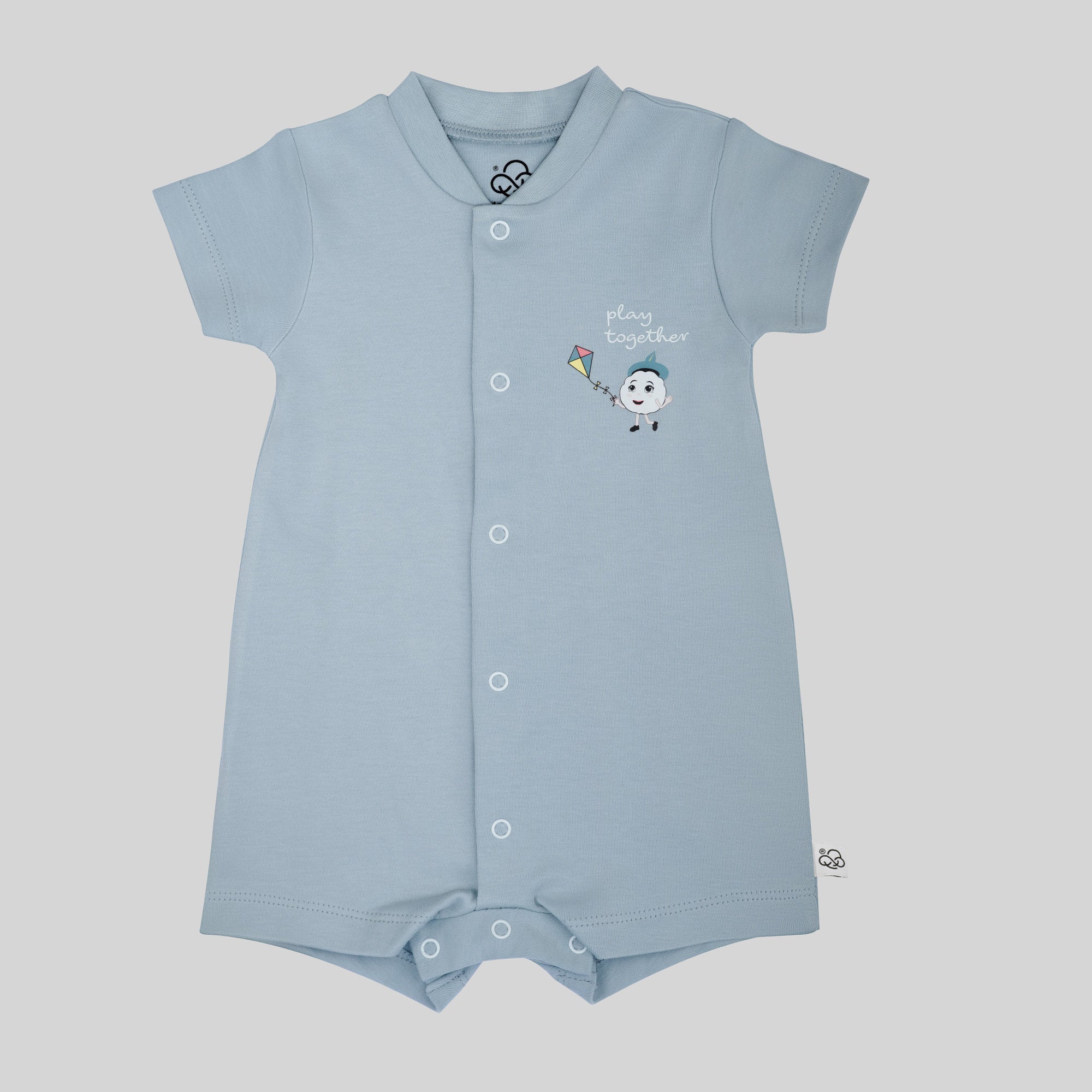 Short Sleeve Romper - Sky Blue