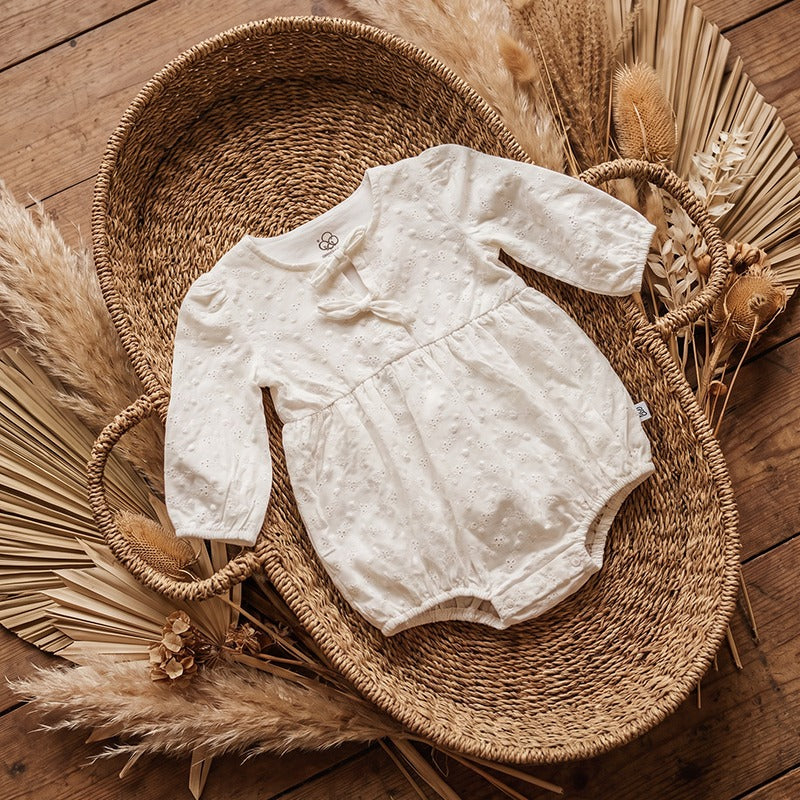 Tie BUFFY LONG SLEEVE ROMPER