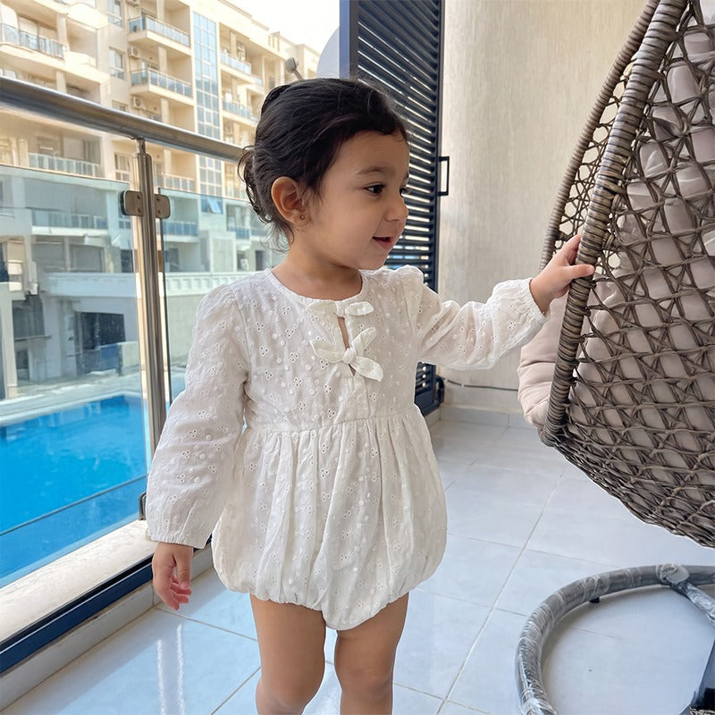 Tie BUFFY LONG SLEEVE ROMPER