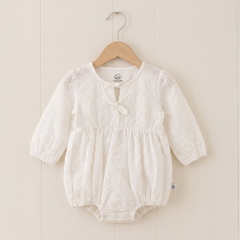 Tie BUFFY LONG SLEEVE ROMPER